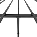 vidaXL Cadre de lit métal sans matelas avec tête de lit noir 120x190cm