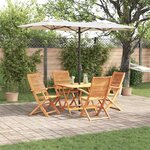 vidaXL Ensemble de salle à manger pour jardin 5 Pièces Marron