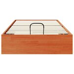 vidaXL Cadre de lit ottoman avec rangement Brun Ciré 100 x 200 cm