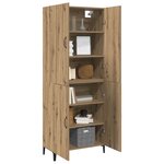 vidaXL Haut Armoire 2 Pièces Chêne artisanal Bois d'ingénierie
