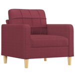 vidaXL Ensemble de canapés 4 Pièces avec coussins rouge bordeaux tissu