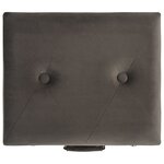 vidaXL Tabouret de rangement 40 cm Gris Velours