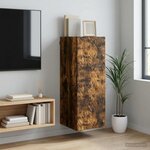 vidaXL Armoire Murale 33 x 34 5 x 90 cm Bois d'ingénierie Chêne fumé