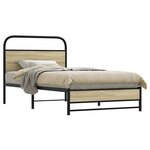 vidaXL Cadre de lit sans matelas 100x200 cm chêne sonoma