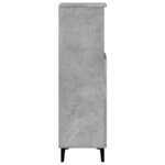 vidaXL Armoire de salle de bain gris béton 30x30x100 cm