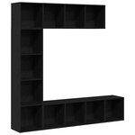vidaXL Étagère 3 Pièces Chêne noir 36 x 30 x 143 cm Bois d'ingénierie
