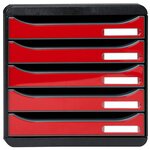 Module De Classement Big Box Plus 5 Tiroirs Iderama - Rouge Carmin Brillant - Exacompta