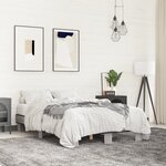 vidaXL Cadre de lit sonoma gris 140x200 cm bois d'ingénierie et métal