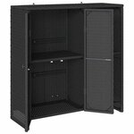 vidaXL Armoire de rangement avec stockage Noir 100 x 36 x 102 cm Rotin