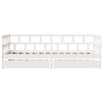 vidaXL Lit de jour et tiroirs sans matelas blanc 90x190 cm bois massif