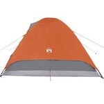 vidaXL Tente de camping à dôme 6 personnes orange imperméable