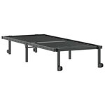 vidaXL Cadre de lit sans matelas pliable noir 80x200 cm acier