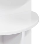 vidaXL Table d'appoint Blanc brillant Ø 39 5 x 55 cm Bois d'ingénierie