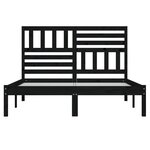 vidaXL Cadre de lit sans matelas noir 150x200 cm bois de pin massif