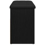 vidaXL Banc à chaussures Noir 80 x 30 x 45 cm Bois d'ingénierie