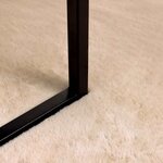 vidaXL Tapis en Fourrure Synthétique de Lapin Beige 240 x 240 cm