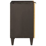 vidaXL Cabinet de salle de bain avec porte Noir et or 38 x 33 x 58 cm