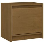 vidaXL Tables de chevet 2 Pièces Marron miel 40x30 5x40 cm Bois de pin