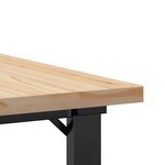 vidaXL Table basse cadre en O 60x60x40 5cm bois de pin massif et fonte