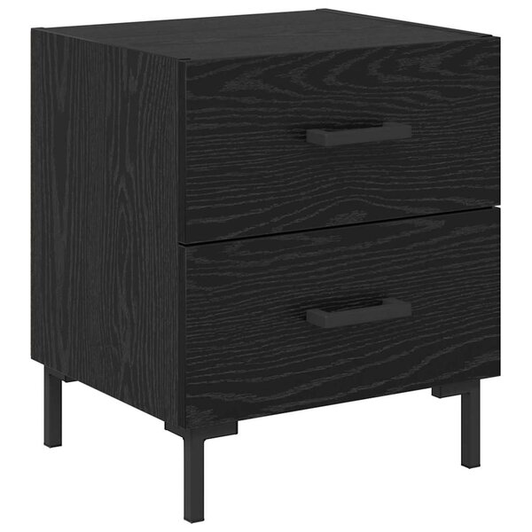 vidaXL Cabinet de chevet avec tiroir Chêne noir 40 x 35 x 47 5 cm