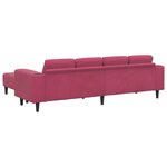 vidaXL Canapé de salon 3 Pièces Bordeaux 250 x 188 x 76 cm