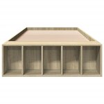 vidaXL Cadre de lit chêne sonoma 90x190 cm bois d'ingénierie