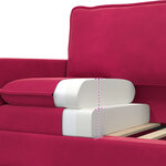 vidaXL Canapé Bordeaux 126 x 81 x 87 5 cm Velours