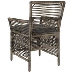 vidaXL Chaise d'Extérieur 4 Pièces Gris et Gris foncé polyrotin