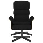 vidaXL Fauteuil inclinable avec repose-pied noir tissu