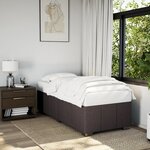vidaXL Cadre de lit sans matelas marron foncé 90x190 cm tissu