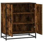 vidaXL Buffet chêne fumé 68x35x76 cm bois d'ingénierie et métal