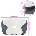 vidaXL Coussin pour le cou Blanc 58 x 37 5 x 12 cm Polyester