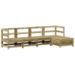 vidaXL Salon de jardin 5 Pièces bois de pin imprégné