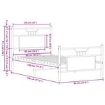 vidaXL Cadre de lit sans matelas chêne marron 90x190cm bois ingénierie