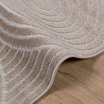 vidaXL Tapis de surface HUARTE Beige 200 x 140 cm Polyester
