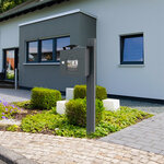 Pied latéral à sceller gris anthracite mat sablé ren 0206ms