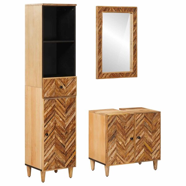 vidaXL Ensemble de Meubles de Salle de Bain 3 pc 62 x 33 x 58 cm