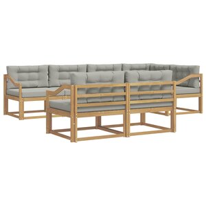 vidaXL Ensemble de canapés d'extérieur 6 pc Blanc et gris clair