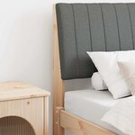 vidaXL Tête de lit capitonnée Gris foncé 75 cm Pin massif
