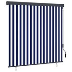 vidaXL Store enrouleur Bleu et Blanc 180 x 250 cm Tissu et Aluminium