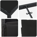 Ensemble de repas de jardin 7 pièces avec coussins en rotin poly noir vidaXL