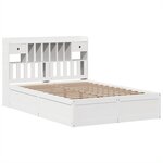 vidaXL Cadre de lit sans matelas blanc 160x200 cm bois de pin massif