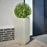 vidaXL Jardinières 2 Pièces triangulaire 50x43x75 cm acier inoxydable