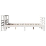 vidaXL Cadre de lit avec tête de lit sans matelas blanc 140x200 cm