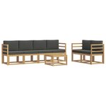 vidaXL Ensemble de canapés d'extérieur 7 pc Blanc et anthracite