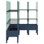 vidaXL Jardinière avec treillis bleu gris 160x120x142 5 cm PP