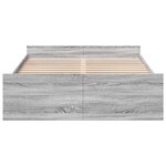 vidaXL Cadre de lit avec tiroirs sans matelas sonoma gris 120x200 cm