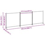 vidaXL Paravent 4 panneaux Beige 525 x 180 cm Tissu