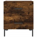 vidaXL Tables de chevet 2Pièces chêne fumé 40x35x47 5cm bois d’ingénierie