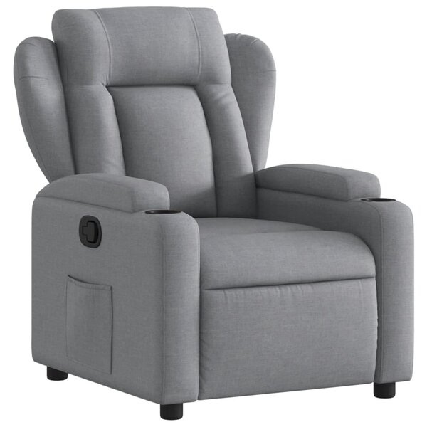 vidaXL Fauteuil inclinable en tissu gris clair